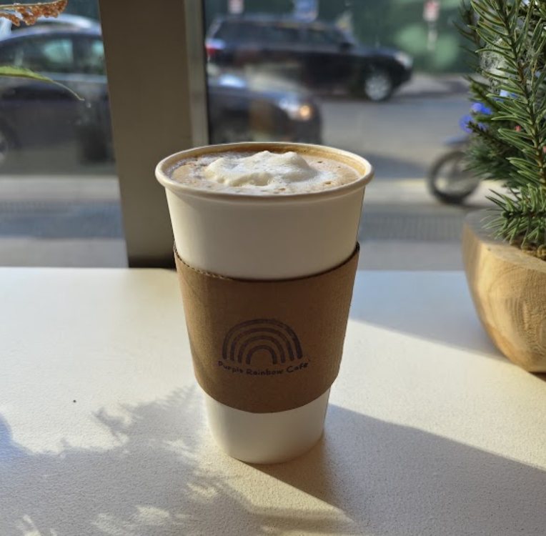 Coffee by the hotel window